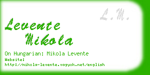 levente mikola business card